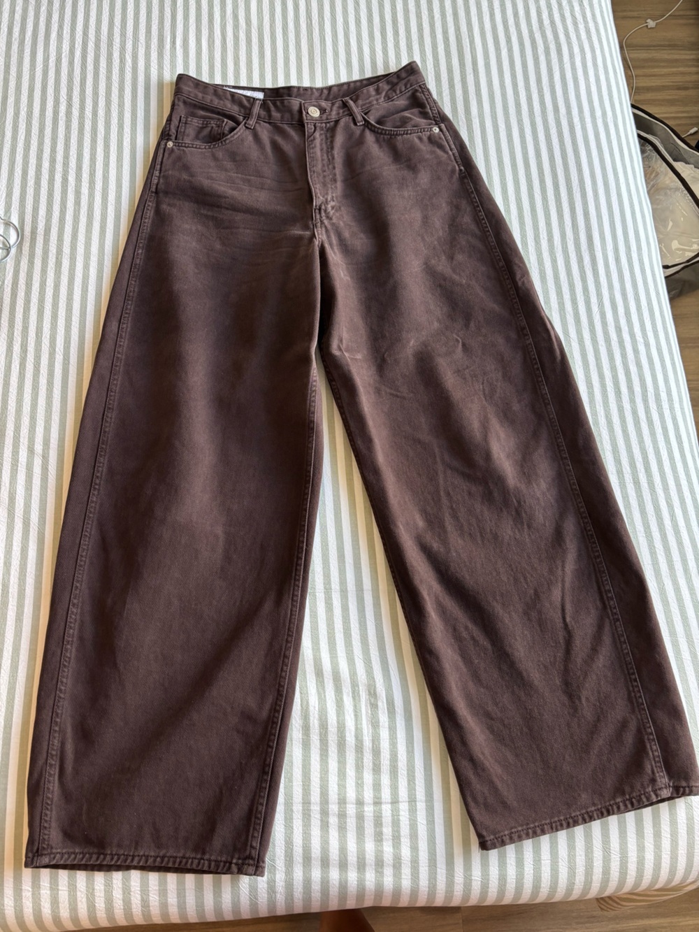 Zara Brown Wide Leg Jeans